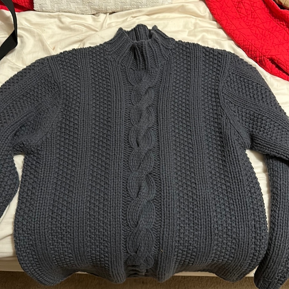 timberland handknit sweater blue large